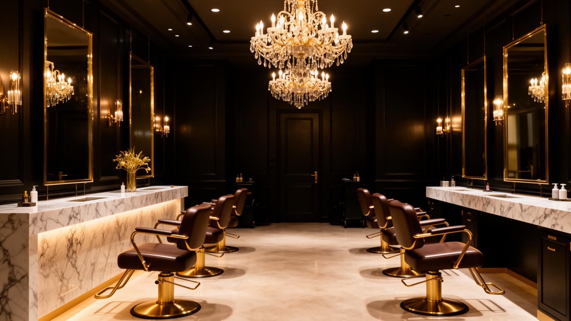 Luxury interior of Studio99 Unisex Salon in Sarjapura